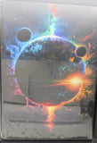 Displate Colourful Galaxy and Cyber Skull - Twin Pack