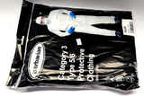 Coverall White Disposable Type 5 6 Protective Suit XXL ( With Cuffs) ** Pack of 5
