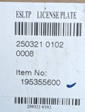 epson 195355600 - ONCR ASSY WHITE - CH74 - C - ESL - ASP - SEALED FOR CLEAN ROOM