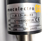 24V DC Linear Solenoid Actuator 12W Continuous Duty Mecalectro Model 8.13.AU.83