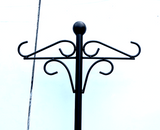 Bird Feeding Station - 5 prong base -  Metal - Black powder coated - 76 inch