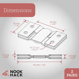 Z Clamps Interlock Wall Mounting Brackets French Cleat for Cabinets ** Pack of 2