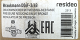 Pressure Reducing Valve - Bronze - Resideo Braukmann D06F - 3 / 4B
