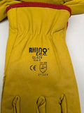 RHINOtec DRIVERS STYLE LEATHER GLOVES WITH FLEECE LINING SIZE 9 - working gloves