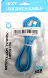 USB DATA CABLE - USB A TO USB C - 1M Blue 2 pack