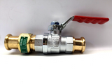 Ball Valve PSU500 22mm - Press X Union Ends - PEGLER 243332 - with lever