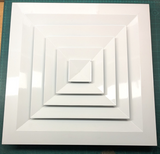 Vent Grill - Square Face Slat - RS PRO White Aluminium  - 445 mm 36.2mm