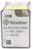 Power Relay - DPDT - 24 VDC - 12 A 56 Series - Socket - Finder