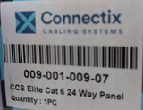 Patch Panel 009-001-009-07 Connectix Cabling Systems - 24 Way UTP  Cat6  - Elite