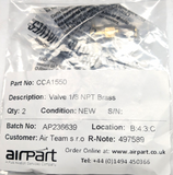 CURTIS VALVE CCA1550 1 / 8 ” NPT BRASS VALVE ** Pack of 2