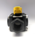 Poly Ball Valve 3-Way - BANJO V125SL  -  FNPT - 1-1 / 4 ”