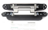Concealed hinge system  Simonswerk Tectus TE640 3D black  - 2 pack  No bracket