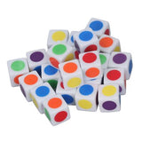 Color Dice Toy 10Pcs 16mm Colorful Dot Dice  Kids Six Sided Dice Trivial Pursuit