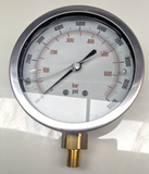 Nuova Fima 100mm Pressure Gauge 0-700 Bar 0-10000 PSI 1/2" BSP Stainless