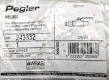 Ball Valve PSU500 22mm - Press X Union Ends - PEGLER 243332 - with lever