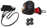MCF Retractable 2 Point Seat Belt - 3 Wire - Red