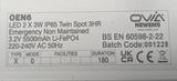 OVIA NEWEM5 TWIN SPOT 3W LED EMERGENCY LIGHT - NON MAINTAINED - 6500K - IP65
