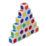 Color Dice Toy 10Pcs 16mm Colorful Dot Dice  Kids Six Sided Dice Trivial Pursuit