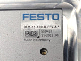 Festo Pneumatic Guided Cylinder  - Double Acting -  DFM-16-100-B-PPV-A-KF 559464
