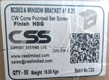 Channel Window Bracket - CSS BC002 A 21 - 41X21