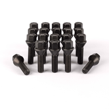 M12 x 1.5 Tapered / Length 26mm Alloy Wheel Bolts 17mm Hex Pre 2012 BMW [Black]