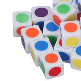 Color Dice Toy 10Pcs 16mm Colorful Dot Dice  Kids Six Sided Dice Trivial Pursuit