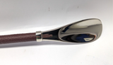 Ferragamo Shoe Horn - RARE ITEM - NEW - Silver coloured with Brown shaft