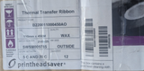 ITW B220011000450AO B220 110mm x 450m Wax Ribbon Outside Wound ( Box of 12 )