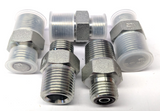Steel - SAE J1453 O-Ring Face Seal Male Connector - 3/8" Male ORFS  x  1/4" Male
