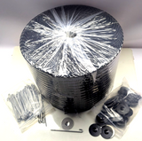 WELDED WIRE MESH  COATED - 25M X 20.5CM - MESH 1CM X 1CM - 100 PINS AND DISCS