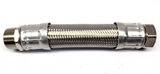 Flexible stainless steel braided hose 1.1/2” BSP female male - 12" long