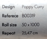 Coordonne Wallpaper Curry Poppy Victorian - 50 x 1000 - All Reference B00319