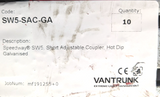 SHORT ADJUSTABLE COUPLER  - VANTRUNK SPEEDWAY SW5-SAC-GA  - PACK OF 2