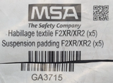 Replacement Suspension Padding - Gallet F2XR and Cairns XR2 - MSA GA3715