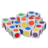 Color Dice Toy 10Pcs 16mm Colorful Dot Dice  Kids Six Sided Dice Trivial Pursuit
