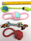 DOG ROPE CHEW TOY - PACK OF 4