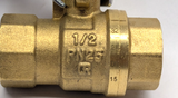 PEGLER PB550 1/2" PN25 - WRAS DZR BRASS - BALL VALVE