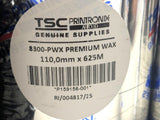 TSC Ribbon 110mm x 625m 8300-PWX Premium Wax - Pack of 6