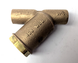 Bronze Wye Strainer with 60 Mesh Screen - Apollo Valves 59LF304B1  3/4 Inch Size