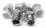Steel - SAE J1453 O-Ring Face Seal Male Connector - 3/8" Male ORFS  x  1/4" Male
