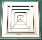 Vent Grill - Square Face Slat - RS PRO White Aluminium  - 445 mm 36.2mm