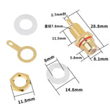 4/8/20PCS RCA Female Socket Connector Chassis Panel Mount Adapter Audio Terminal Plug 3.5mm Plug AV Plug