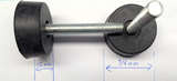 Screw-On Rubber Feet - M6 - 50mm Thread Length - 38 x 12 rubber foot