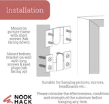 Z Clamps Interlock Wall Mounting Brackets French Cleat for Cabinets ** Pack of 2