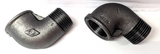 90° Elbow female x male thread - Profec Nr. 92  -  from black cast iron - 10pack