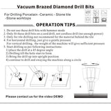 M14 10mm Brazed Diamond Dry Drill Core Bit Tile Porcelain Marble Granite Pack 3