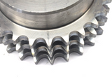 08B-3 triplex roller chain sprocket with 25 teeth - 80mm boss - 08B3B25