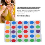 Color Dice Toy 10Pcs 16mm Colorful Dot Dice  Kids Six Sided Dice Trivial Pursuit