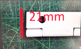 Continuous  Hinge  - white steel - 430mm long x 35mm wide ( open )