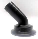 BANJO FITTINGS M200125BRB45 Hose Barb Elbow 45 Deg 2 Inch Flange X 1-1/4 INCH